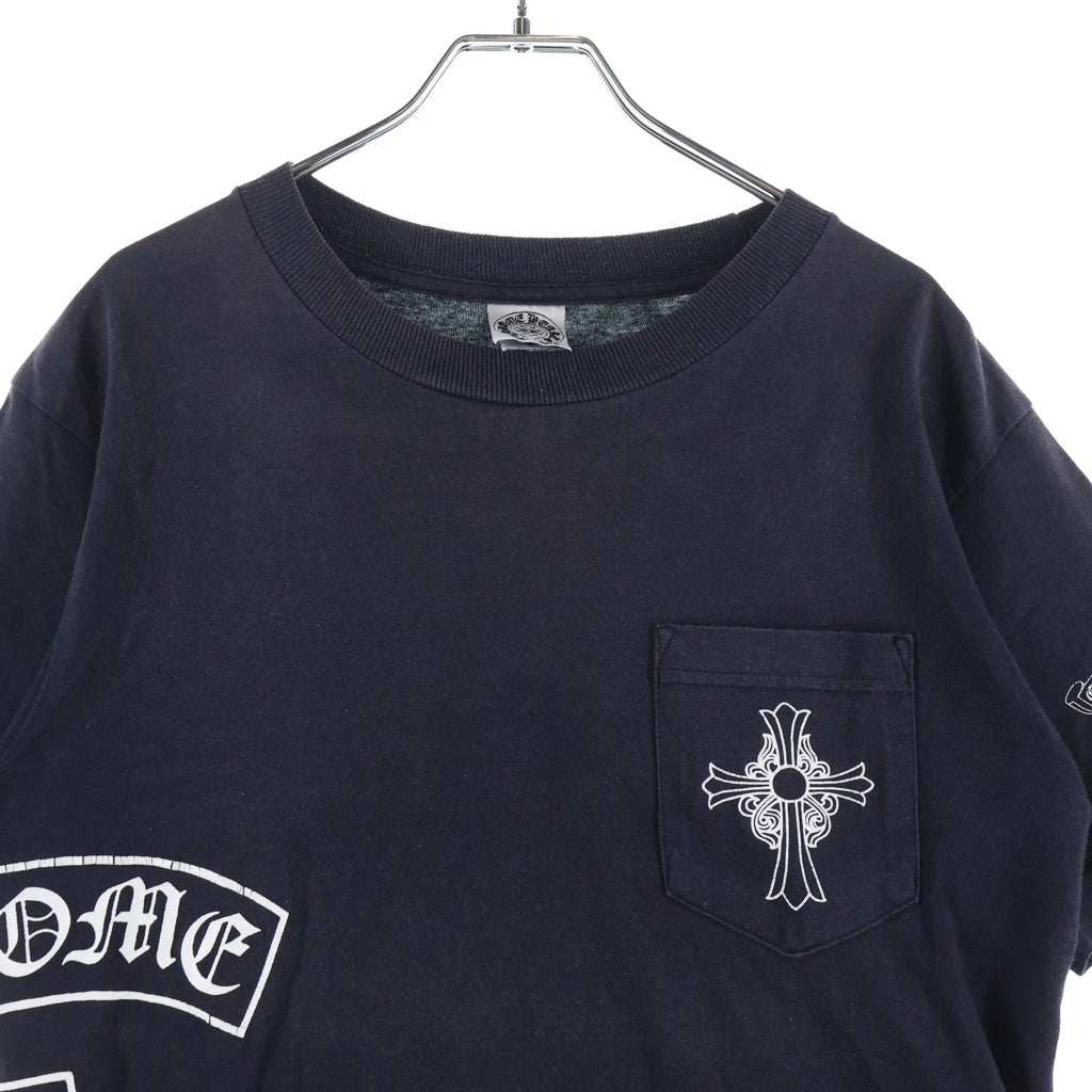 CHROME HEARTS(クロムハーツ) OLD T-BAR CH CROSS SCROLL LABEL S/S TEE シーエイチクロス 半袖クルーネックTシャツ ブラック ‐