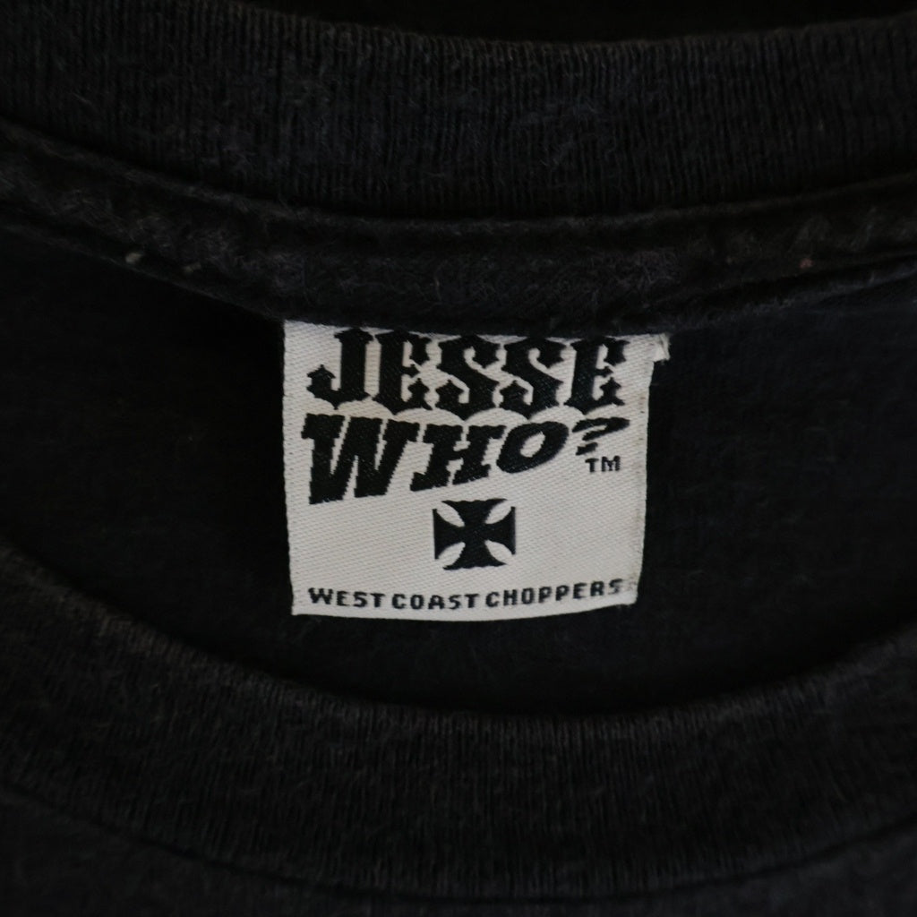 VINTAGE(ヴィンテージ) 90-00s West Coast Choppers L/S Tee ウエストコーストチョッパーズ アイアンクロス 長袖Tシャツ カットソー ブラック/シルバー
