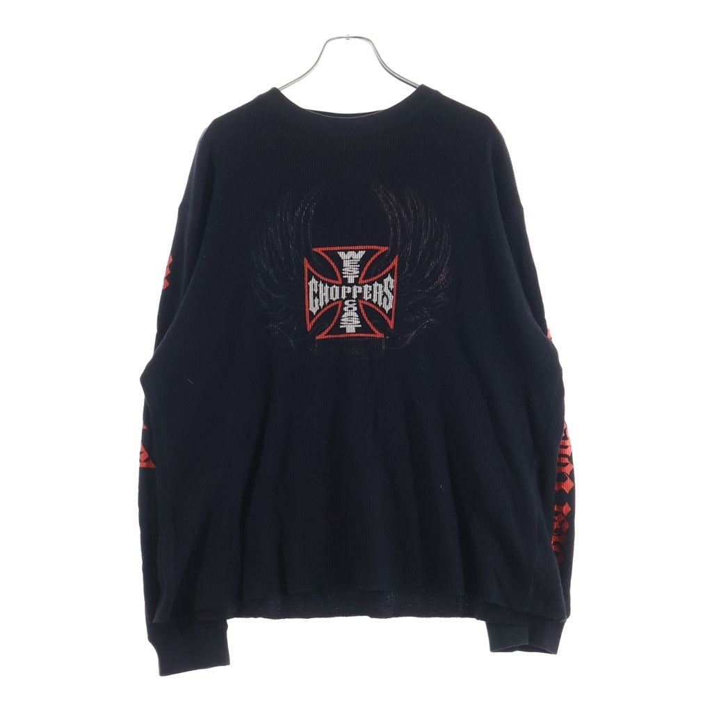 VINTAGE(ヴィンテージ) 90-00s West Coast Choppers Thermal L/S Tee ウエストコーストチョッパーズ アイアンクロス サーマル 長袖Tシャツ カットソー ブラック