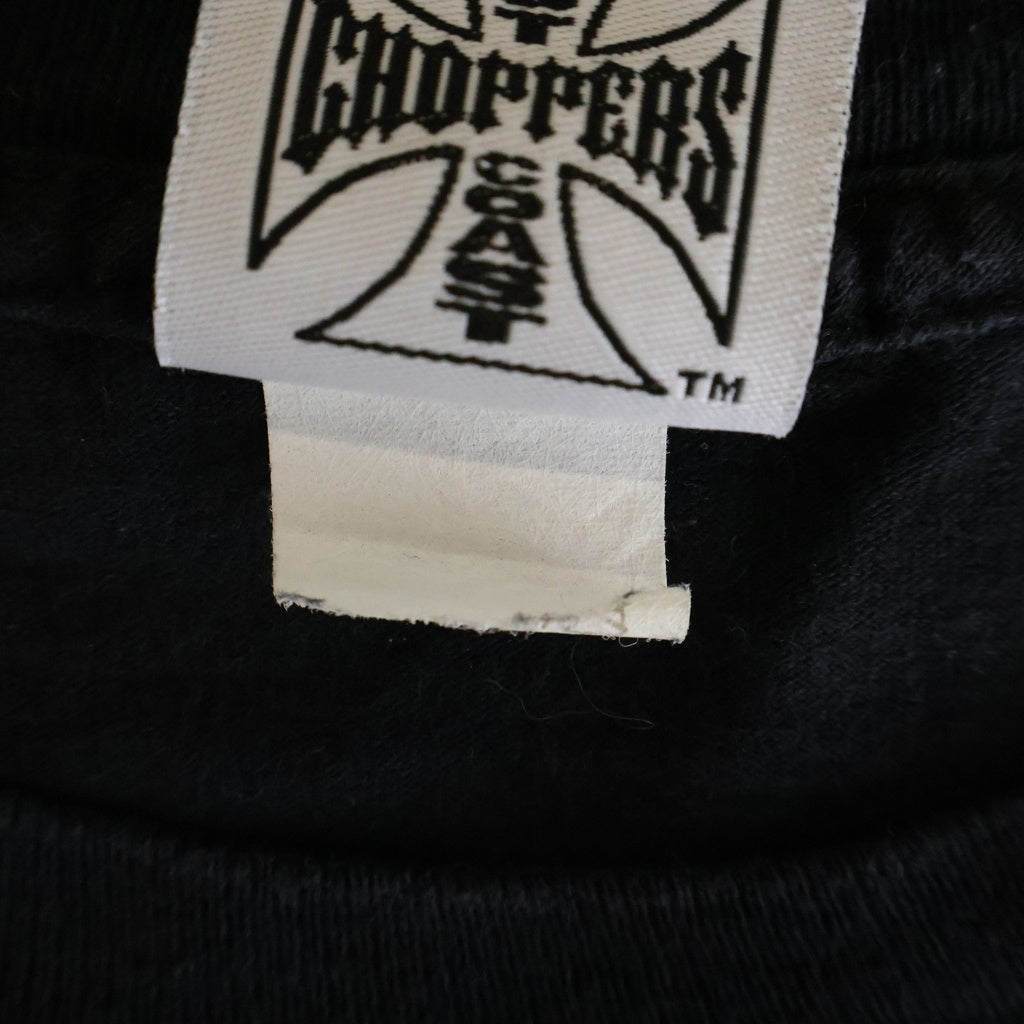 VINTAGE(ヴィンテージ) 90-00s West Coast Choppers L/S Tee ウエストコーストチョッパーズ アイアンクロス 長袖Tシャツ カットソー ブラック