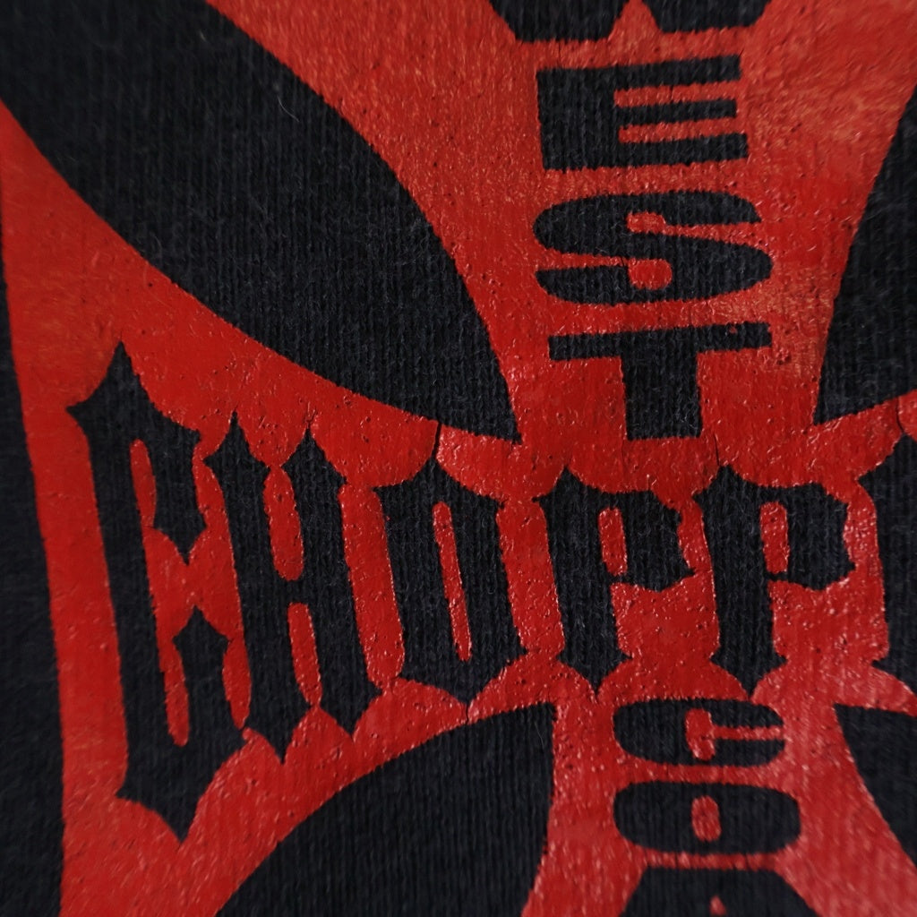 VINTAGE(ヴィンテージ) 90-00s West Coast Choppers L/S Hoodie ウエストコーストチョッパーズ アイアンクロス プルオーバーフーディー パーカー ブラック/レッド