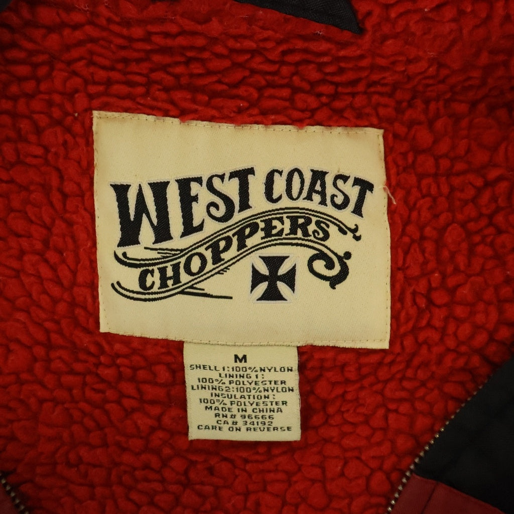VINTAGE(ヴィンテージ) 90s West Coast Choppers Nylon Zip Up Jacket ウエストコーストチョッパーズ アイアンクロス ジップアップジャケット フーディー パーカー ブラック