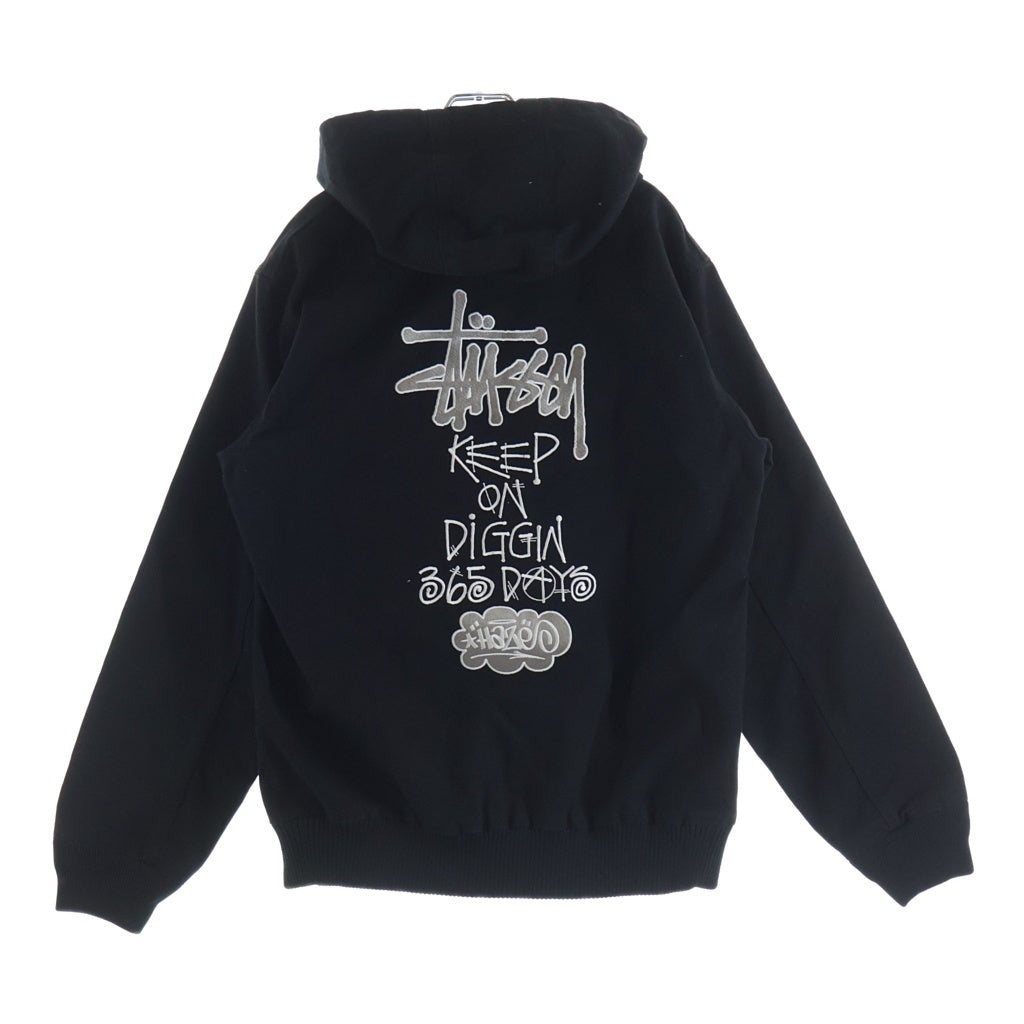 CARHARTT(カーハート) 00s OLD ×STUSSY ×SAVAGE ×HAZE Active Jacket トリプルネーム ジップアップ アクティブ ジャケット ブラック 02136