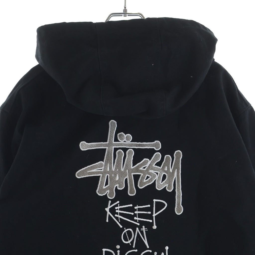 CARHARTT(カーハート) 00s OLD ×STUSSY ×SAVAGE ×HAZE Active Jacket トリプルネーム ジップアップ アクティブ ジャケット ブラック 02136