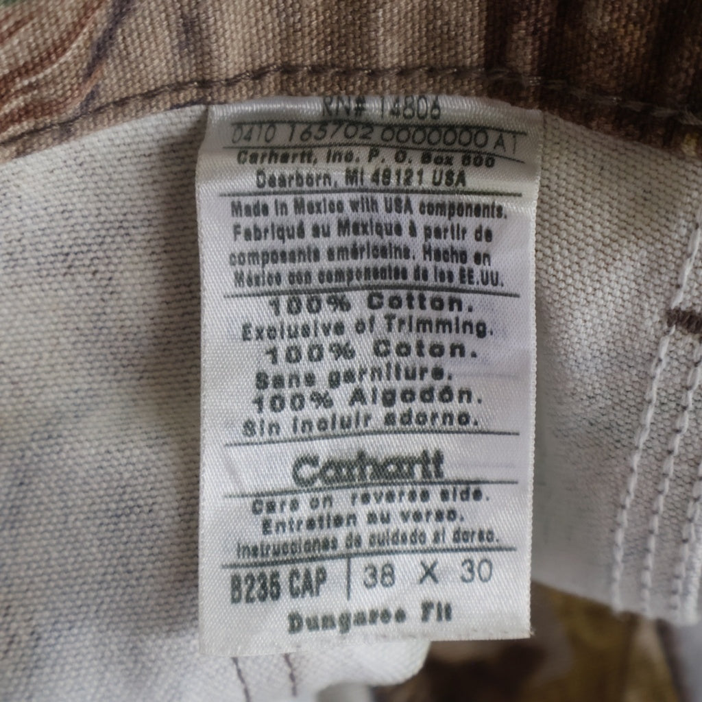 CARHARTT(カーハート) 00s Duck Pants リアルツリー ダックペインターパンツ 総柄 ブラウン B235 CAP