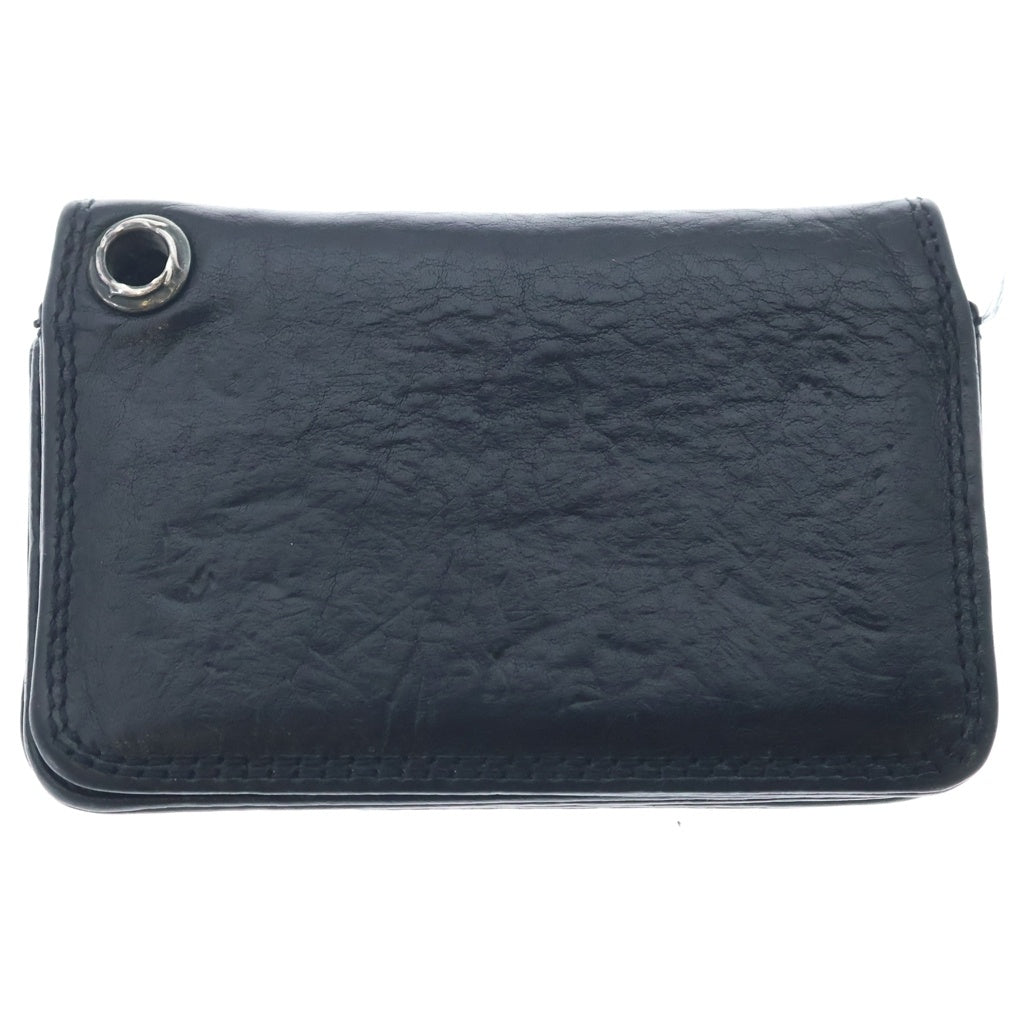 CHROME HEARTS(クロムハーツ) CARD CASE グロメット付きレザーカードケース ブラック