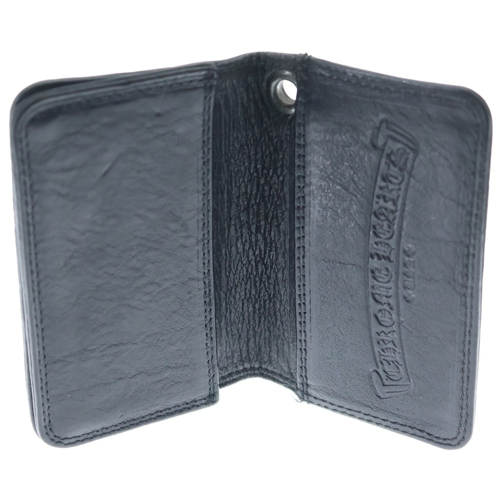 CHROME HEARTS(クロムハーツ) CARD CASE グロメット付きレザーカードケース ブラック