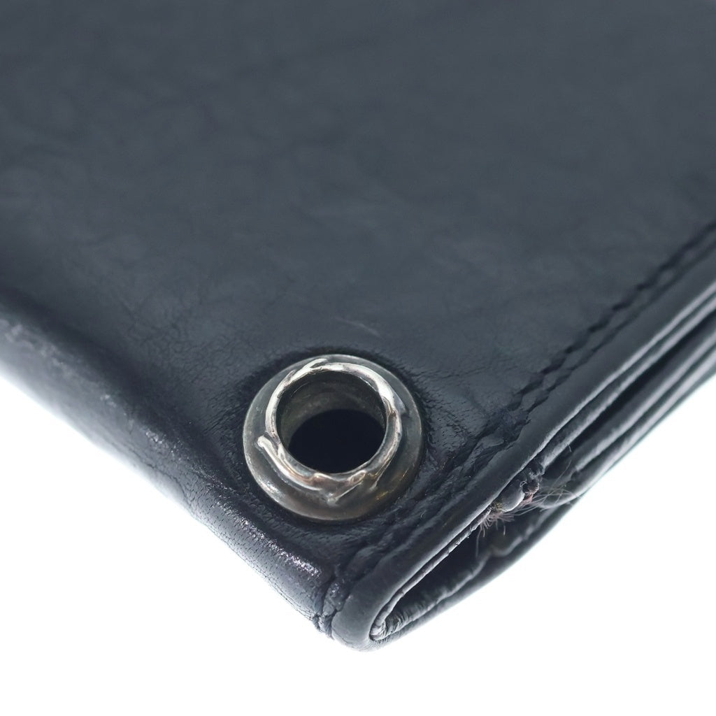 CHROME HEARTS(クロムハーツ) CARD CASE グロメット付きレザーカードケース ブラック