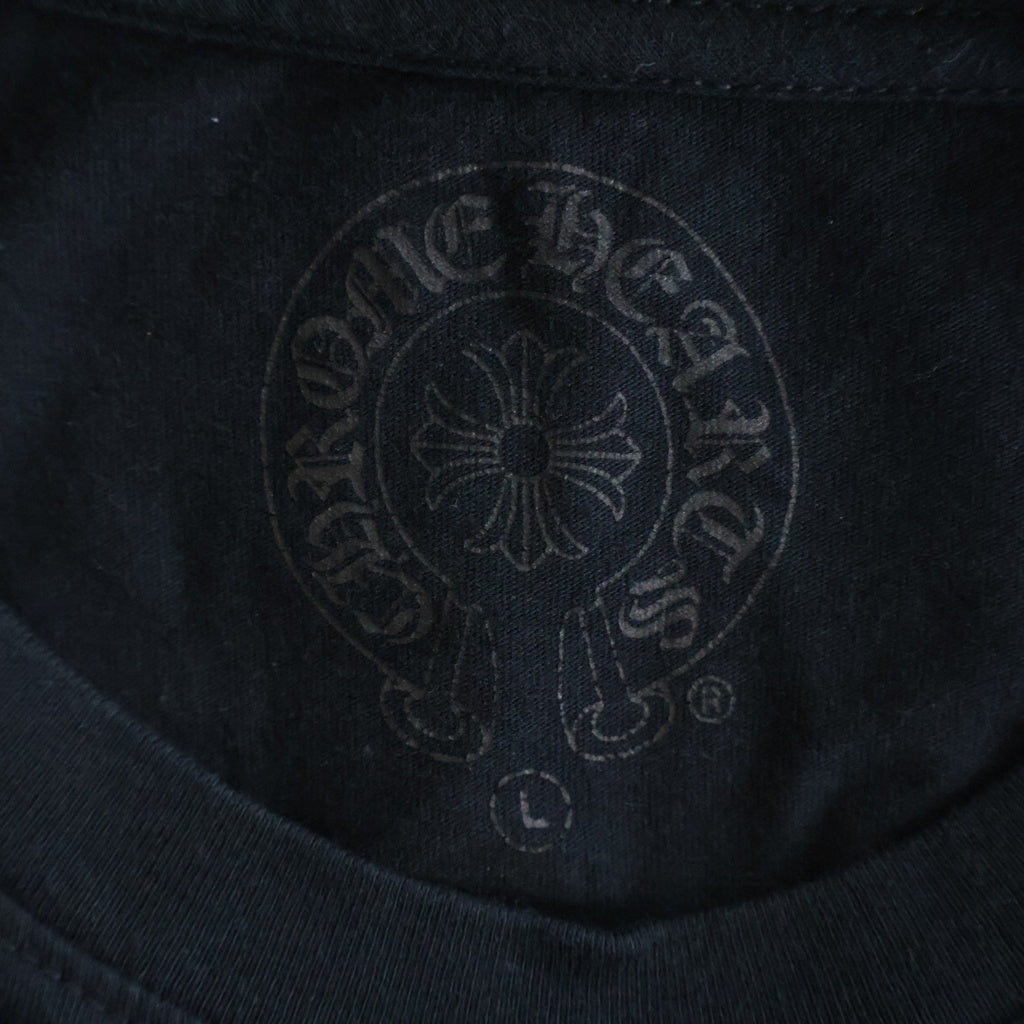 CHROME HEARTS(クロムハーツ) VINE DAGGER S/S TEE ヴァインダガー バックストライプダガー 半袖Tシャツカットソー ブラック/オレンジ