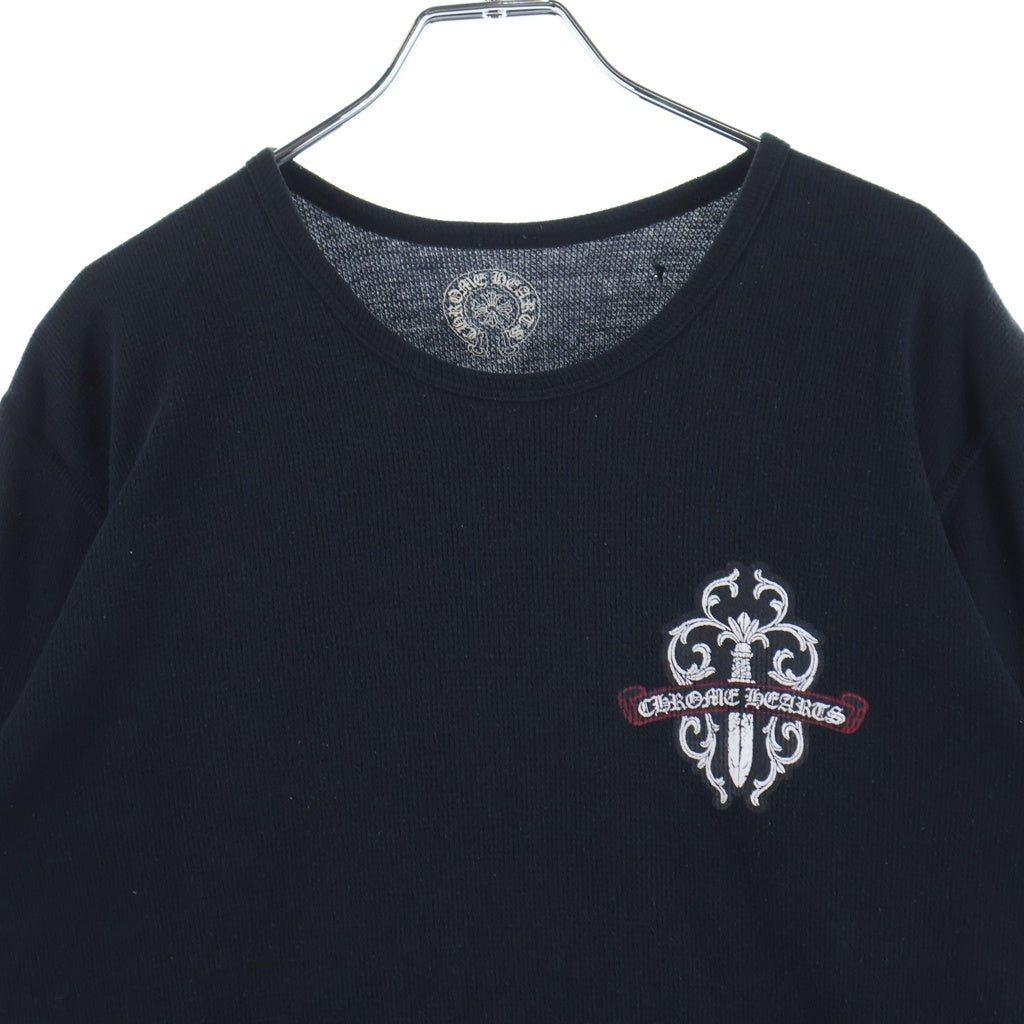 CHROME HEARTS(クロムハーツ) Vine Dagger Print Thermal Long Sleeve Tee ヴァインダガー プリント サーマル ロングスリーブTシャツ ブラック