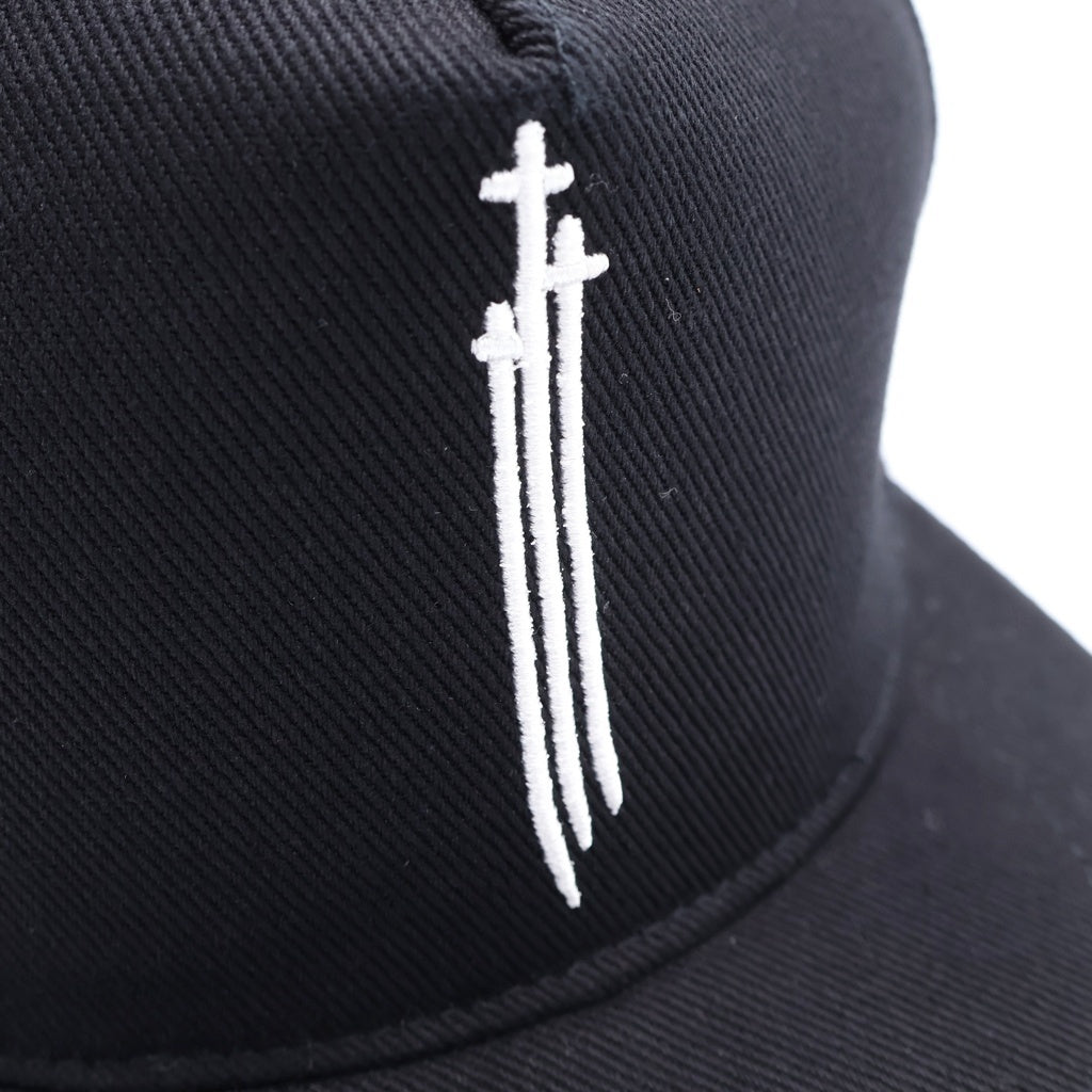 CHROME HEARTS(クロムハーツ) RS3 BASEBALL CAP フロントモチーフ刺繍 クロスボール ベースボールキャップ 帽子 ブラック