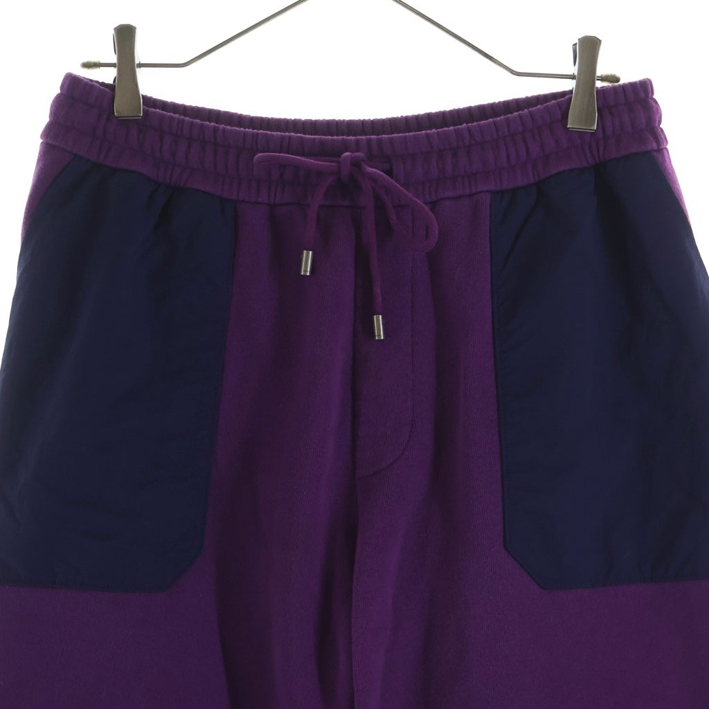 GUCCI(グッチ) ×THE NORTH FACE Sweat Pants ノースフェイス ナイロン切替 スウェットパンツ パープル 671463 XJDRN