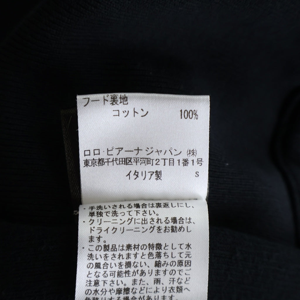 Loro Piana(ロロピアーナ) Hiroshi Fujiwara Hoodie 藤原ヒロシ プルオーバースウェットパーカー フーディー ブラック レディース FAM3493