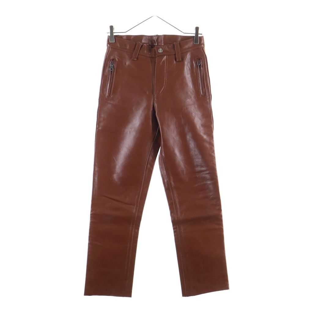 HYSTERIC GLAMOUR(ヒステリックグラマー) 90-00s OLD Leather Pants Made In KOREA オールド レザー パンツ 馬革 ブラウン 2LP-0250
