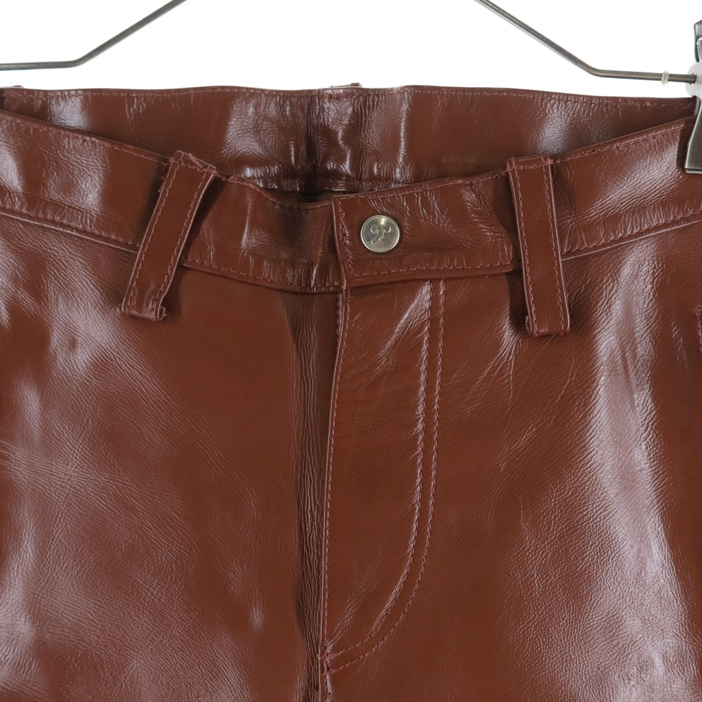 HYSTERIC GLAMOUR(ヒステリックグラマー) 90-00s OLD Leather Pants Made In KOREA オールド レザー パンツ 馬革 ブラウン 2LP-0250