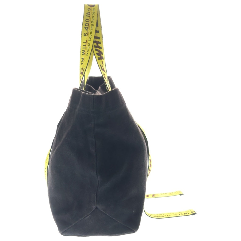 OFF-WHITE(オフホワイト) インダストリアル ベルトリネン キャンバス トートバッグ バッグ ブラック OWNA077S19D99044