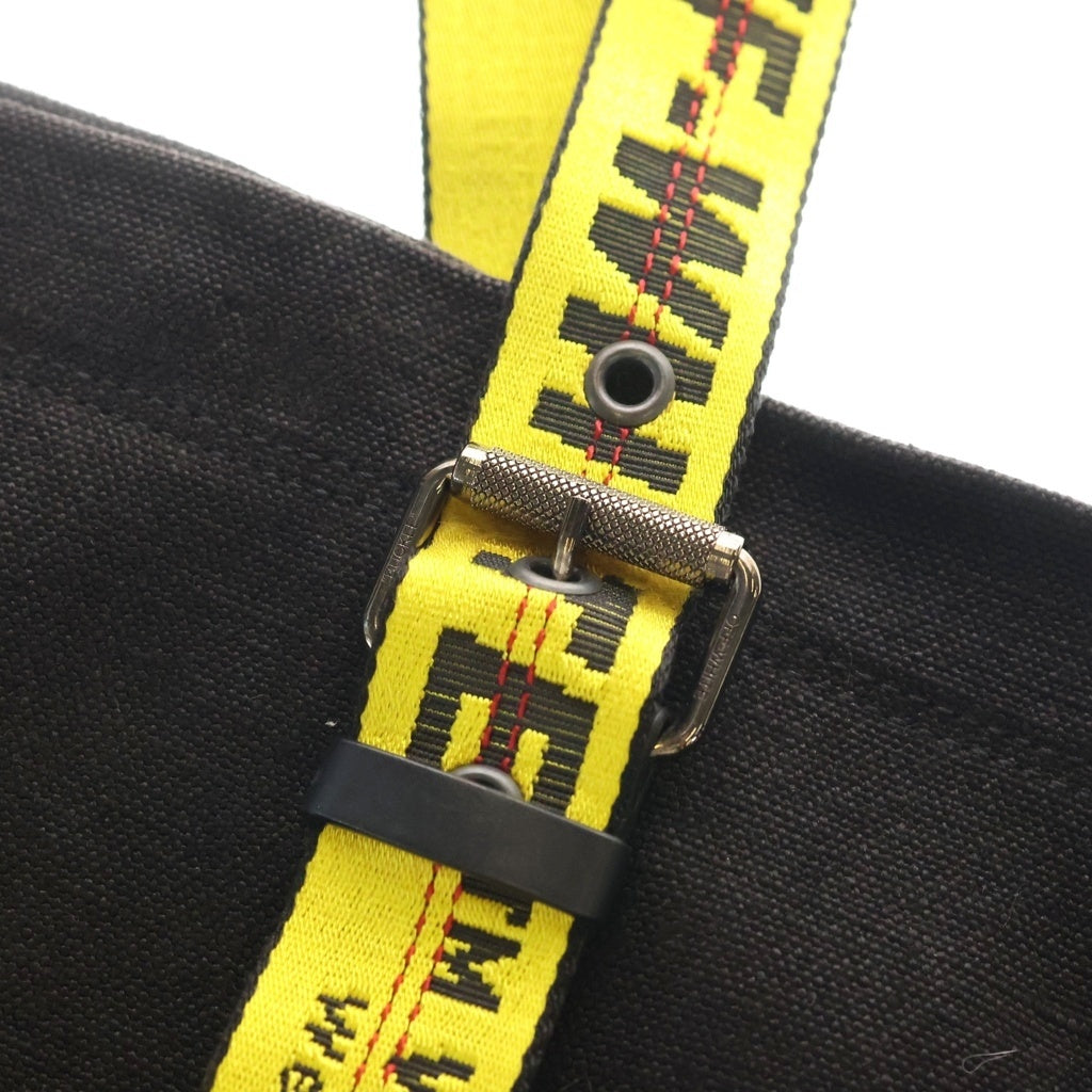 OFF-WHITE(オフホワイト) インダストリアル ベルトリネン キャンバス トートバッグ バッグ ブラック OWNA077S19D99044