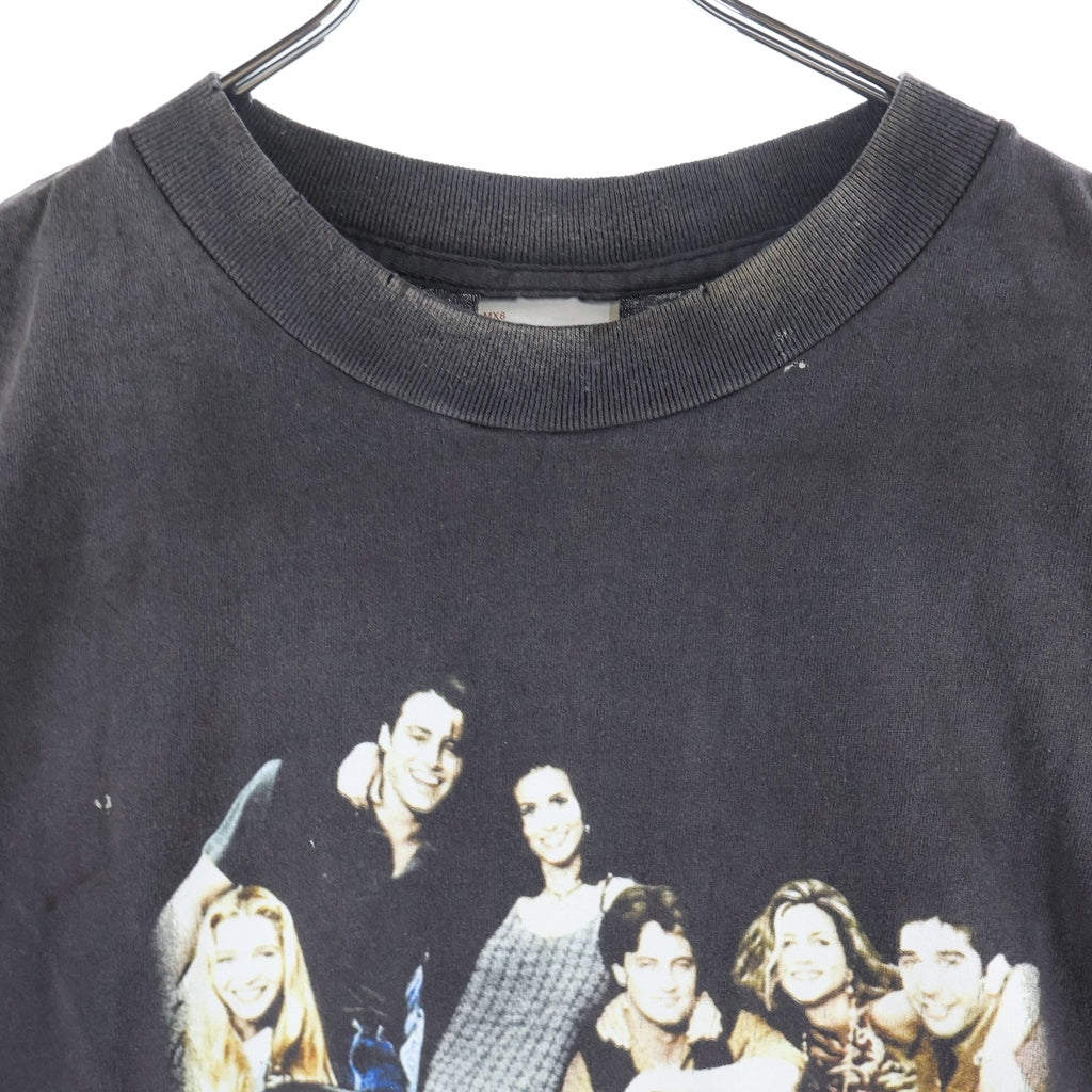 SAINT MICHAEL(セントマイケル) 25SS ×FRIENDS VINTAGE GRAPHIC TEE SM-HR8-0000-C56 ×フレンズ ヴィンテージ加工 グラフィック半袖Tシャツ ブラック