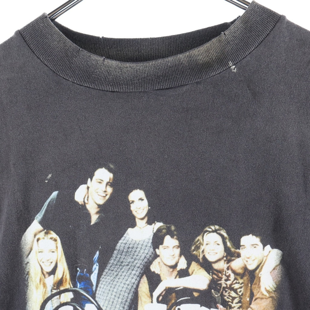 SAINT MICHAEL(セントマイケル) 25SS ×FRIENDS VINTAGE GRAPHIC TEE SM-HR8-0000-C56 ×フレンズ ヴィンテージ加工 グラフィック半袖Tシャツ ブラック