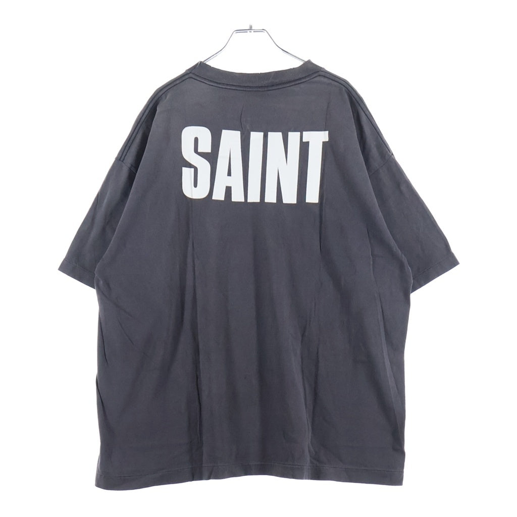 SAINT MICHAEL(セントマイケル) 25SS ×FRIENDS VINTAGE GRAPHIC TEE SM-HR8-0000-C56 ×フレンズ ヴィンテージ加工 グラフィック半袖Tシャツ ブラック