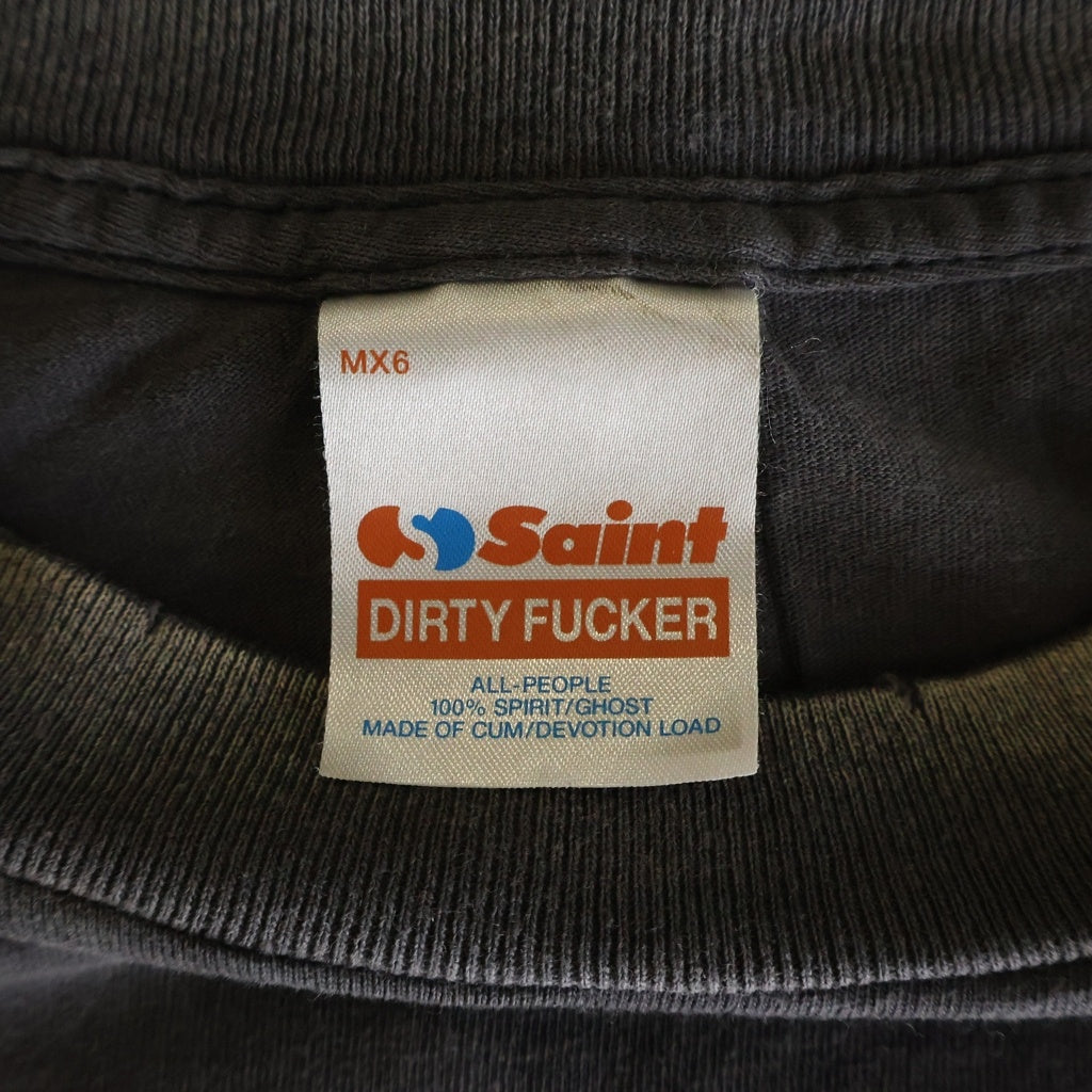 SAINT MICHAEL(セントマイケル) 25SS ×FRIENDS VINTAGE GRAPHIC TEE SM-HR8-0000-C56 ×フレンズ ヴィンテージ加工 グラフィック半袖Tシャツ ブラック