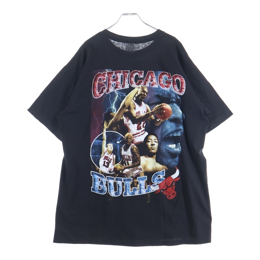 VINTAGE(ヴィンテージ) 90S CHICAGO BULLS JORDAN TEE マイケルジョーダン シカゴブルズ 両面プリント半袖カットソーTシャツ ブラック