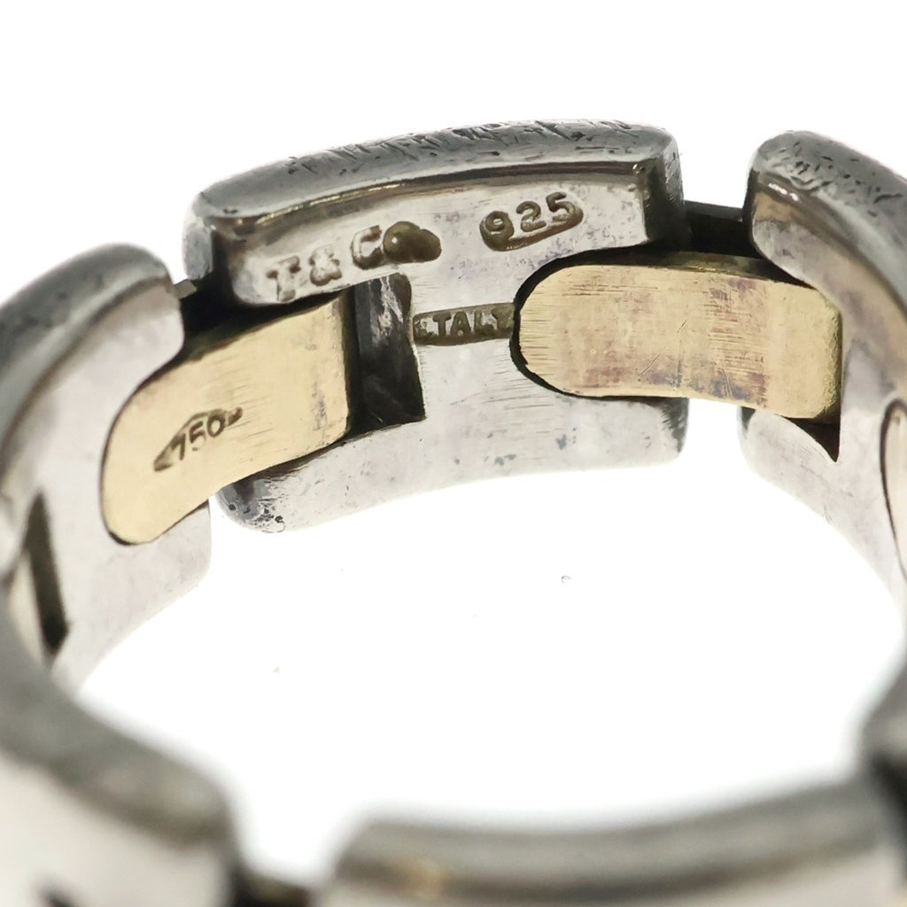 TIFFANY & Co.(ティファニー) vintage silver k18 H Link ring ヴィンテージ Hリンク リング シルバー/ゴールド
