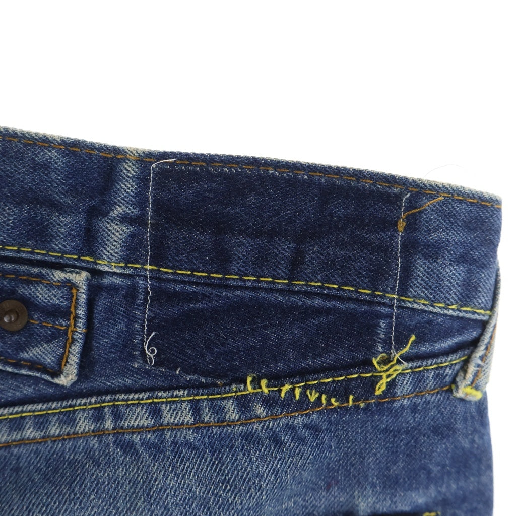 EVISU(エビス) 00s Denim Pants ボタンフライ デニムパンツ ペイント インディゴ