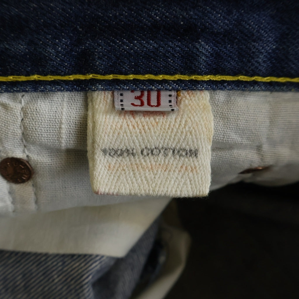 EVISU(エビス) 00s Denim Pants ボタンフライ デニムパンツ ペイント インディゴ