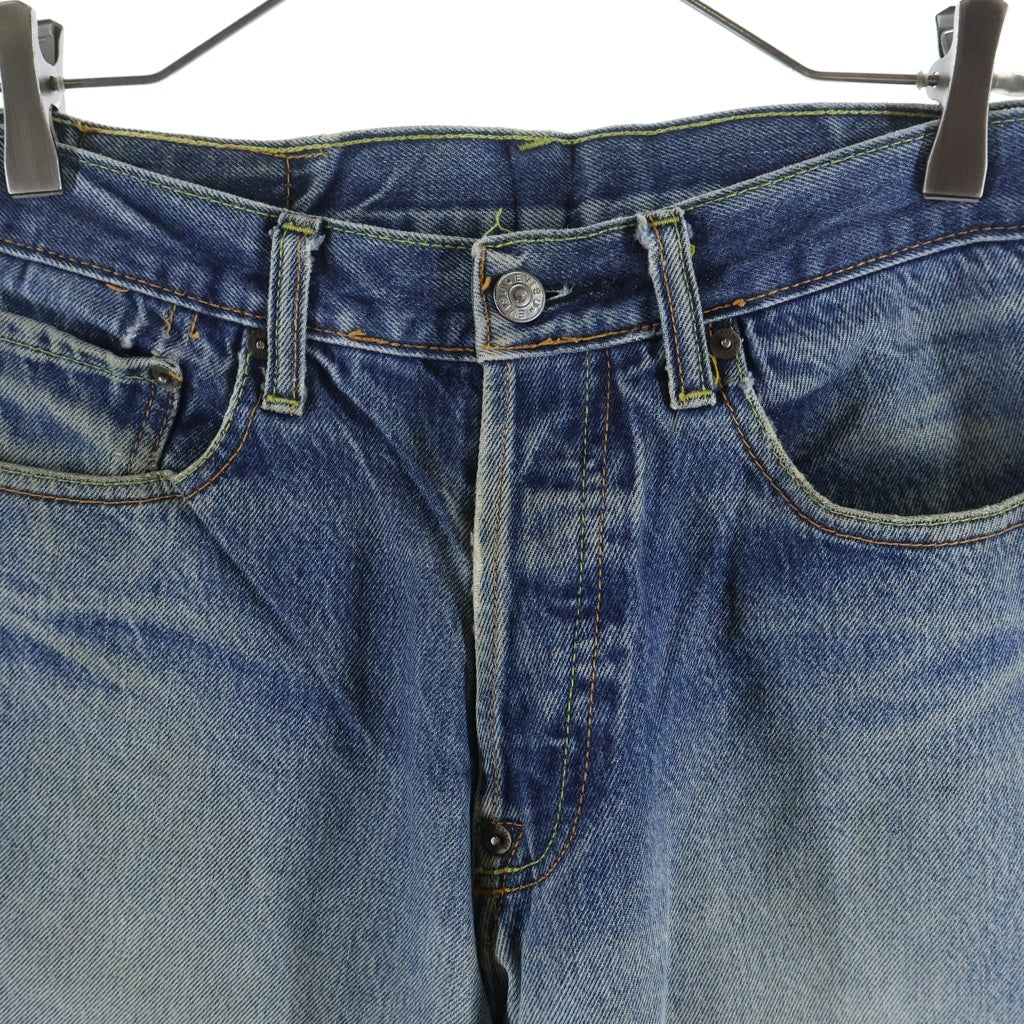 EVISU(エビス) 00s 2005 Denim Pants Doraemon's Bell ドラえもん ボタンフライ デニムパンツ ペイント インディゴ