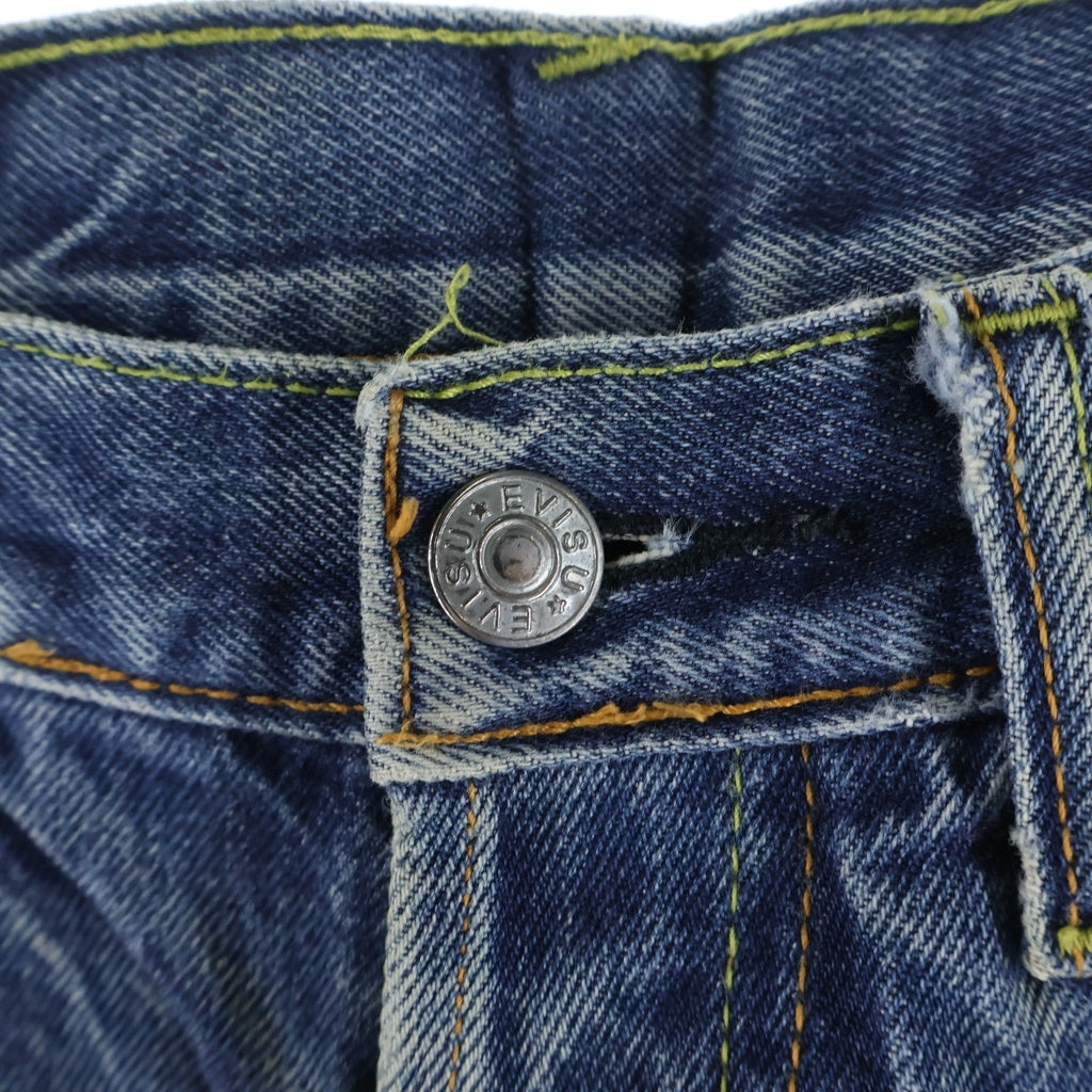 EVISU(エビス) 00s 2005 Denim Pants Doraemon's Bell ドラえもん ボタンフライ デニムパンツ ペイント インディゴ