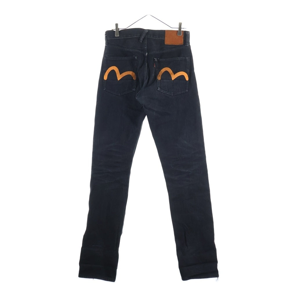 EVISU(エビス) 00s × BEAMS 2000 Denim Pants ボタンフライ デニムパンツ ペイント ブラック