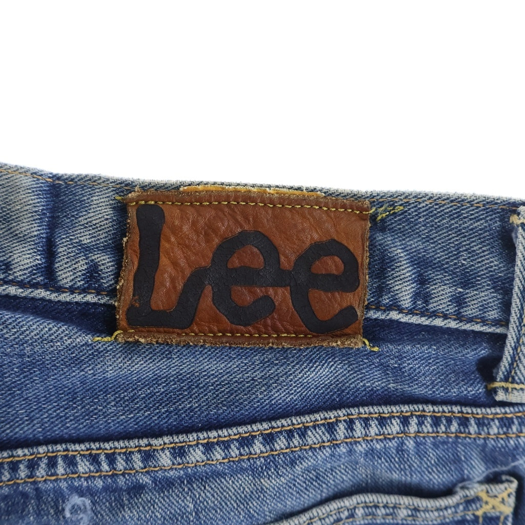 LEE(リー) 00s ボタンフライ ストレート デニスパンツ 革パッチ インディゴ