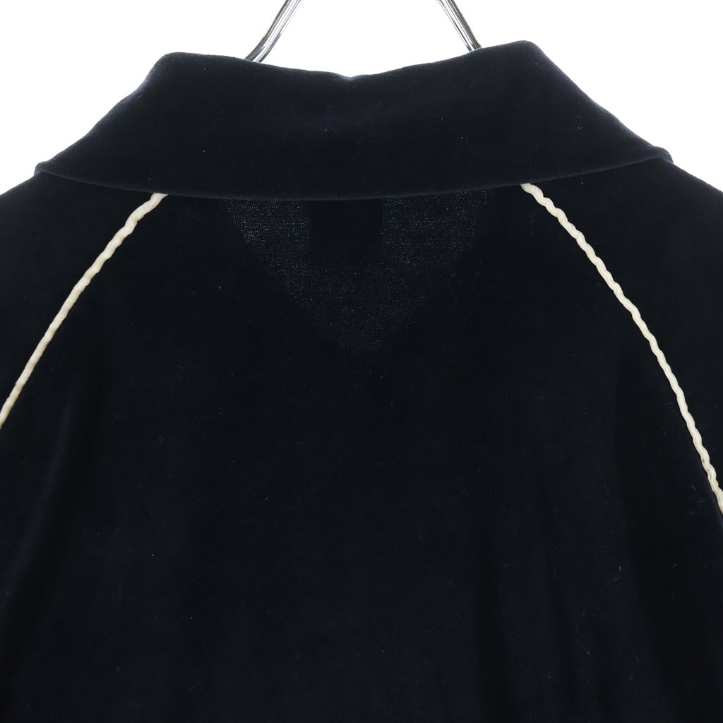 NUMBER (N)INE(ナンバーナイン) 04SS Archive DREAM期 SKULL スカルワッペン ベロアジャージ ジャケット ブラック