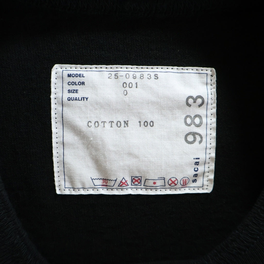 Sacai(サカイ) 25SS Print T-Shirt 半袖Tシャツ ブラック レディース 25-0983S