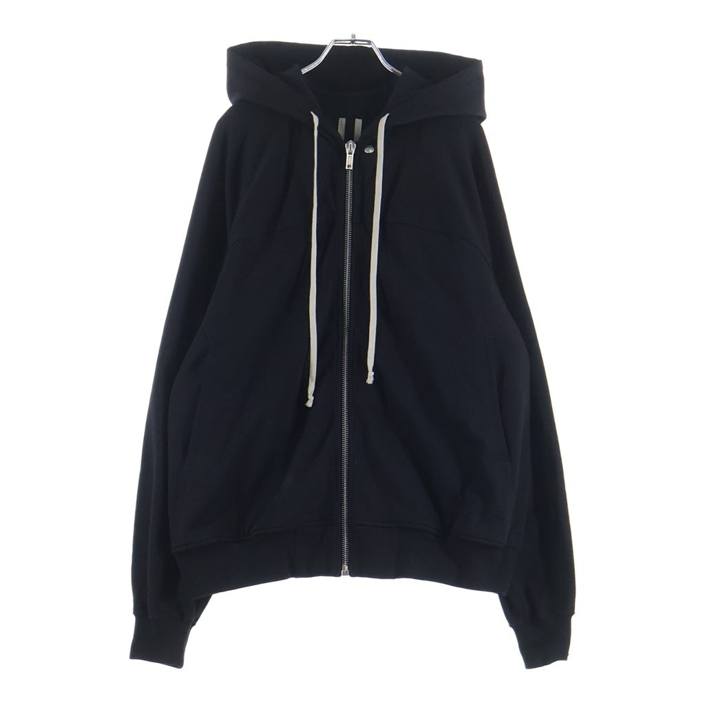 Rick Owens(リックオウエンス) 25AW Windbreaker Zip Up Hoodie ジップアップフーディー パーカー ドローコード ブラック RU02E1241-BA