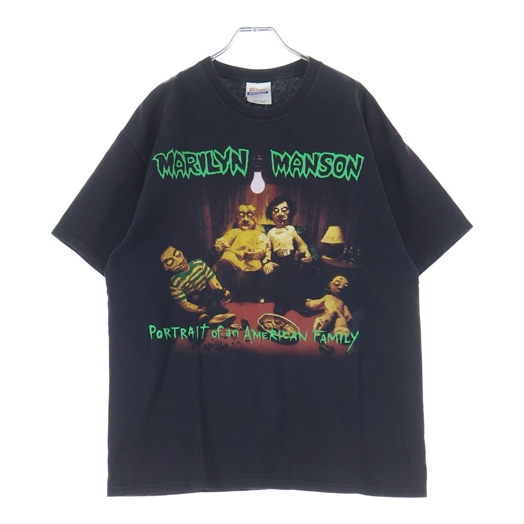 VINTAGE(ヴィンテージ) 00S PORTRAIT OF AN AMERICAN ポートレート・オブ・アン・アメリカン クルーネック半袖Tシャツ カットソー ブラック