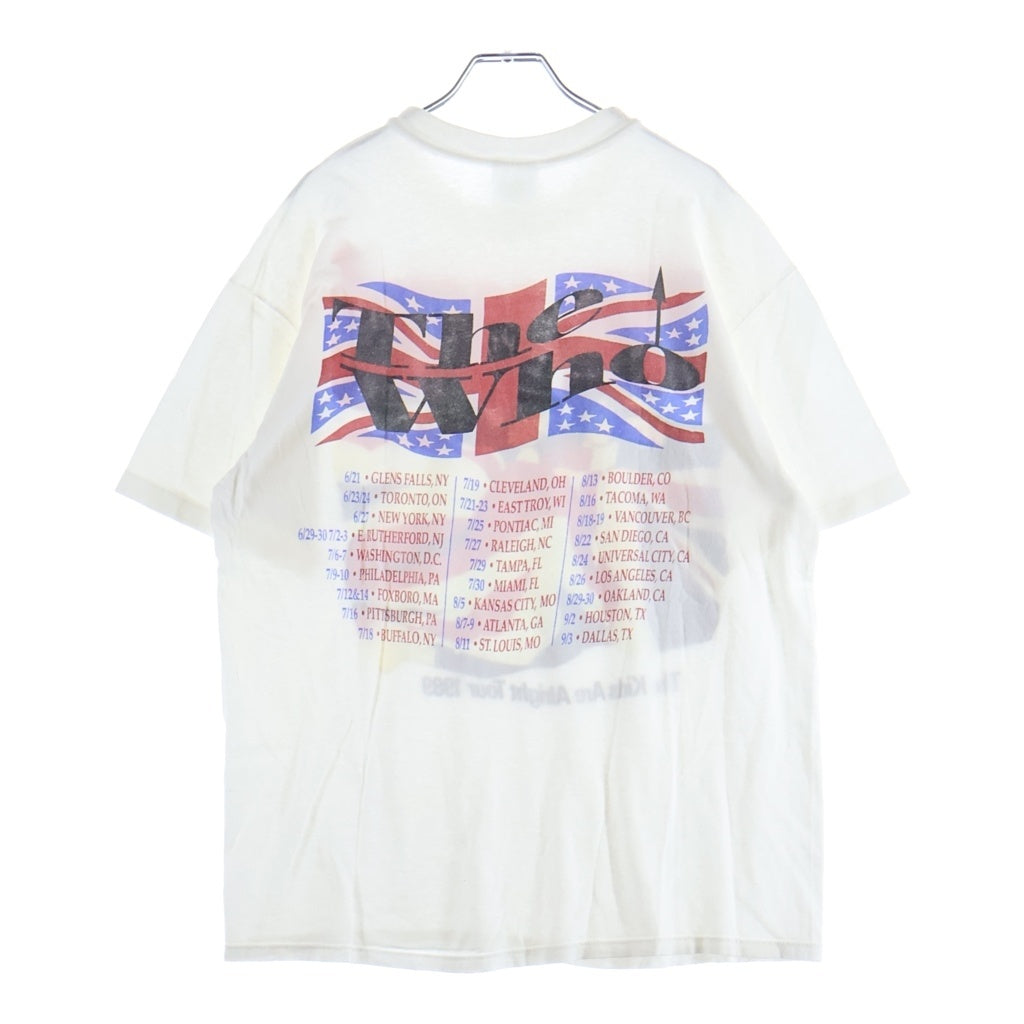 VINTAGE(ヴィンテージ) 80S WHO THE KIDS ARE ALRIGHT TOUR 1998 PRINT S/S TEE 1991 半袖Tプリントシャツ カットソー ホワイト