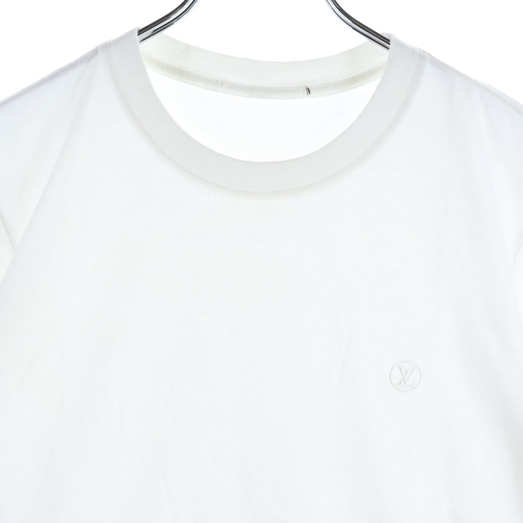 LOUIS VUITTON(ルイヴィトン) LVサークルロゴ刺繍 半袖Tシャツ ホワイト RM192Q JC8 HAY50W