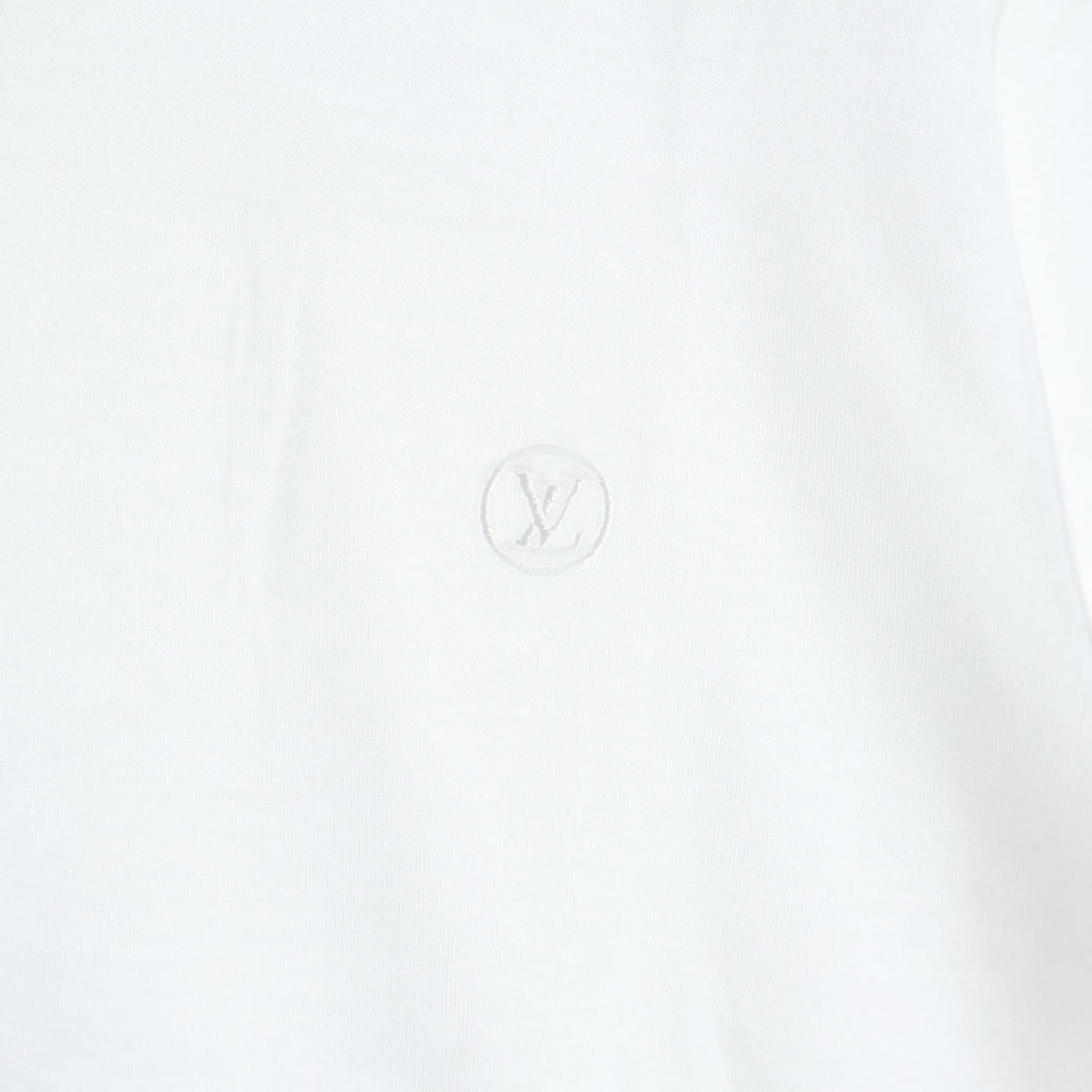 LOUIS VUITTON(ルイヴィトン) LVサークルロゴ刺繍 半袖Tシャツ ホワイト RM192Q JC8 HAY50W