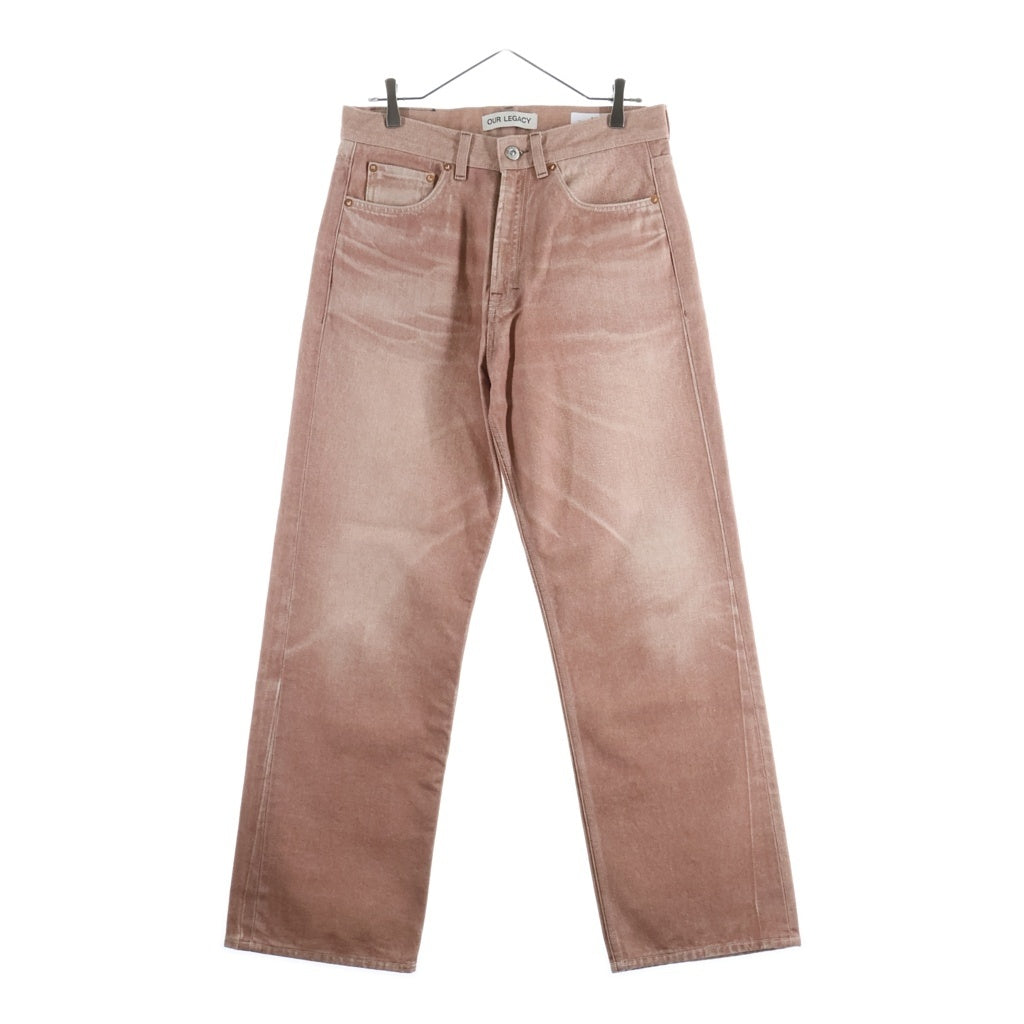 OUR LEGACY(アワーレガシー) Third Cut Pants サードカット サーモンピンク ストレートデニムパンツ M4235TDR