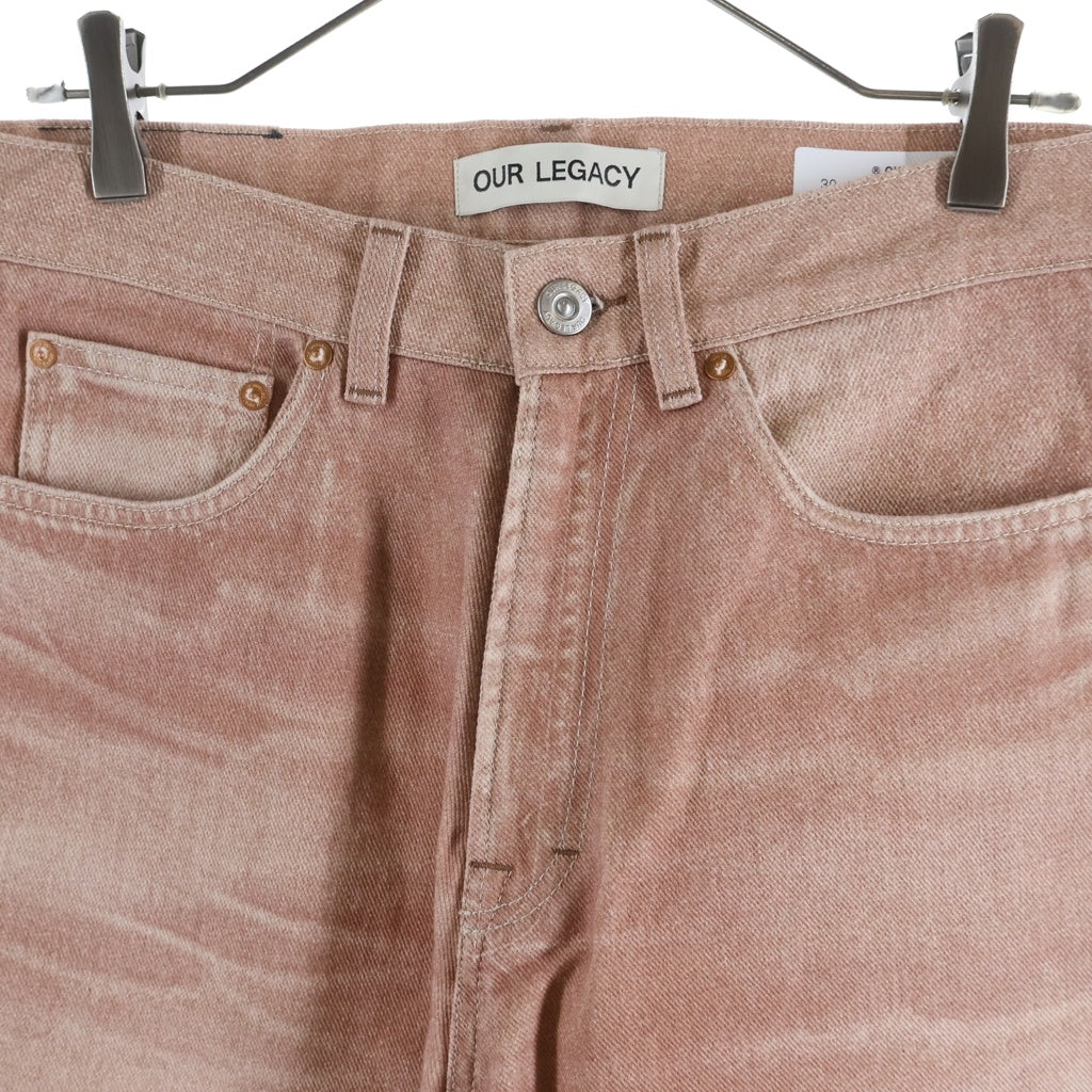 OUR LEGACY(アワーレガシー) Third Cut Pants サードカット サーモンピンク ストレートデニムパンツ M4235TDR