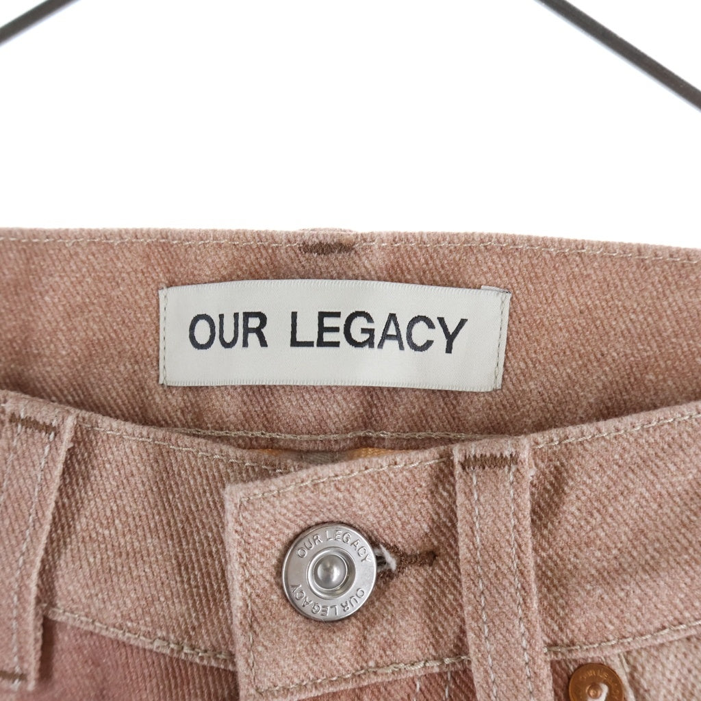OUR LEGACY(アワーレガシー) Third Cut Pants サードカット サーモンピンク ストレートデニムパンツ M4235TDR