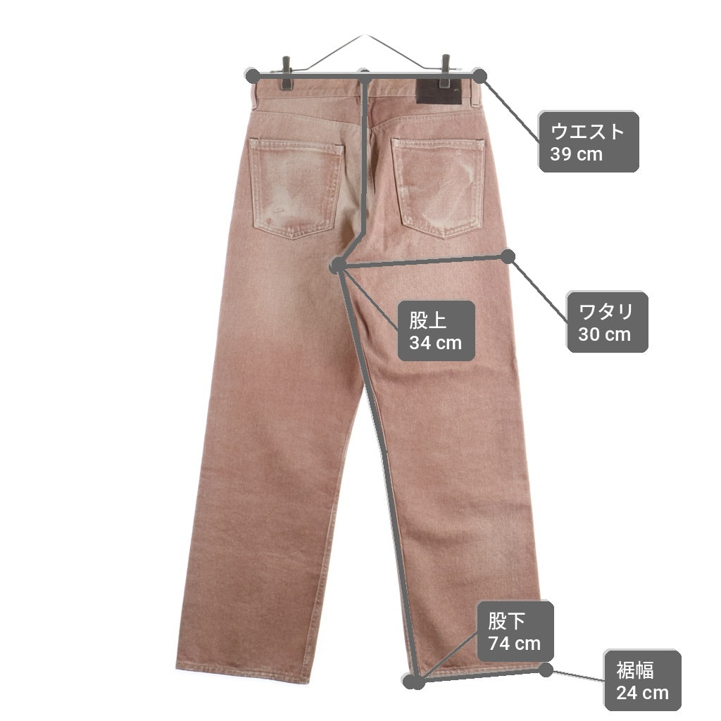 OUR LEGACY(アワーレガシー) Third Cut Pants サードカット サーモンピンク ストレートデニムパンツ M4235TDR