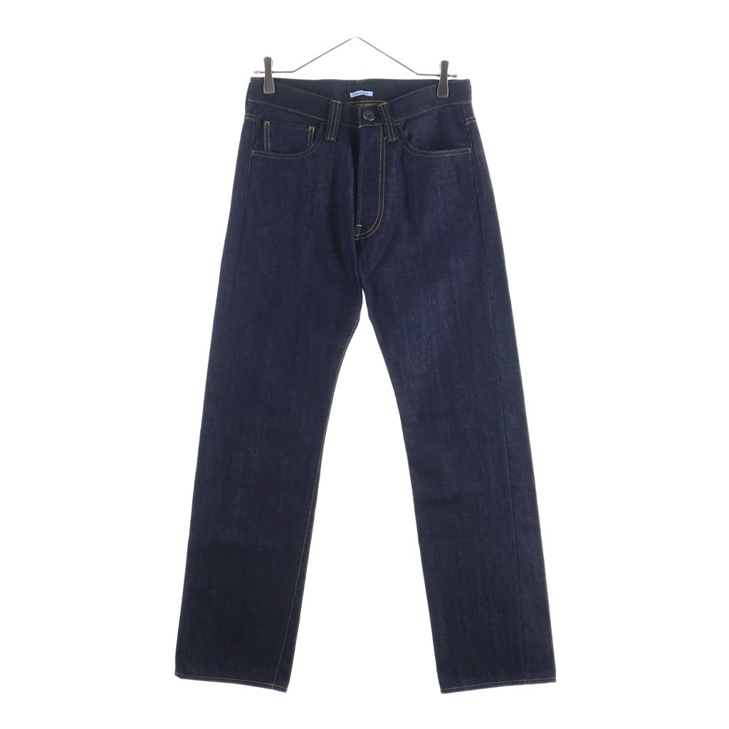 PRADA(プラダ) CLASSIC FIT DENIM JEANS セルビッチデニムパンツ レザーロゴパッチ ボタンフライ インディゴ GEP318