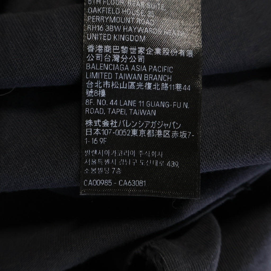 BALENCIAGA(バレンシアガ) 24AW Metal Heads T-Shirt ダメージ加工 半袖Tシャツ ブラック 787349 TRVY7
