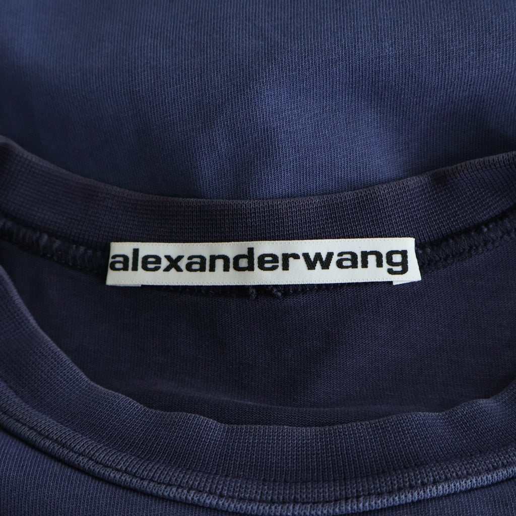 ALEXANDER WANG(アレキサンダーワン) Emboss T-Shirt 半袖Tシャツ ネイビー