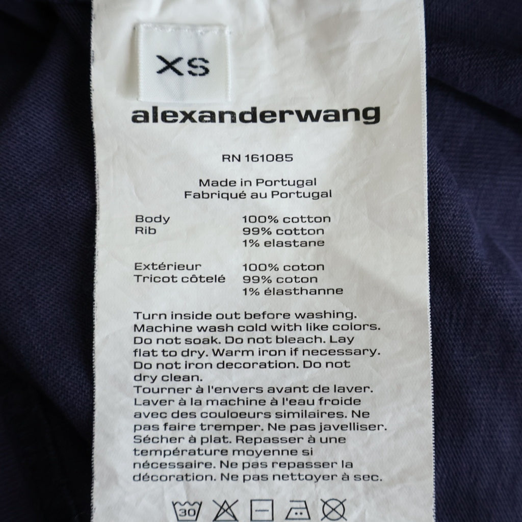 ALEXANDER WANG(アレキサンダーワン) Emboss T-Shirt 半袖Tシャツ ネイビー