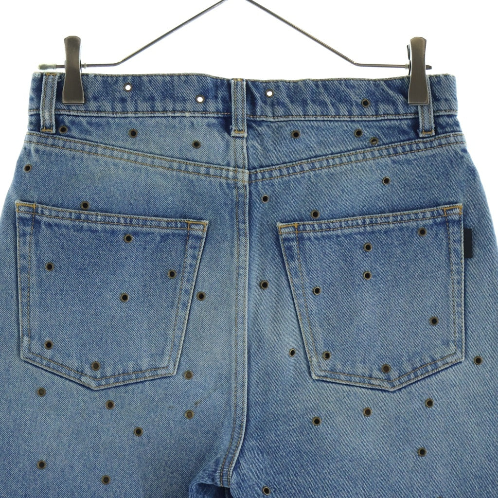 SAINT LAURENT PARIS(サンローランパリ) Studded Denim Short スタッズデニムショーツ ハーフパンツ インディゴ 606814 YL870