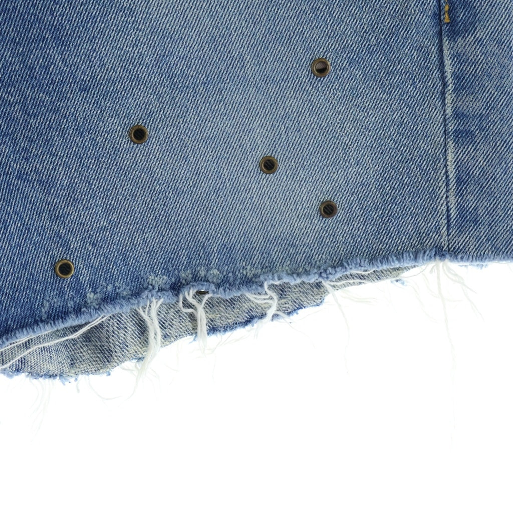 SAINT LAURENT PARIS(サンローランパリ) Studded Denim Short スタッズデニムショーツ ハーフパンツ インディゴ 606814 YL870